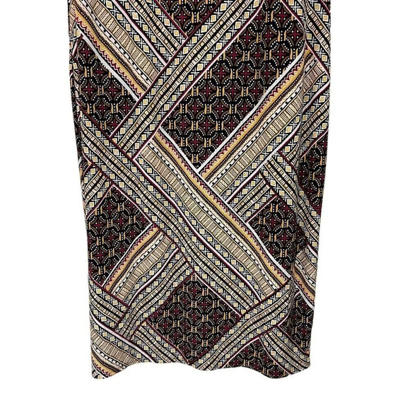 Cato Midi Dress Plus Size 18/20W Jersey Stretch Multi Pattern Tribal Sleeveless - Picture 4 of 8